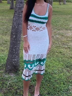 Crochet Dress Coverup One Size Backless